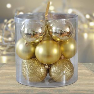 Kerstballen onbreekbaar 5 cm Goud
