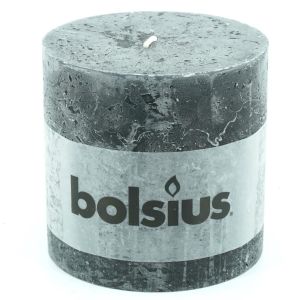 Bolsius stompkaars Anthracite 10x10cm