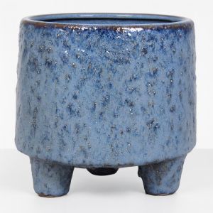15.211 Pot op voet living blauw 11.2 cm