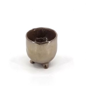 Glanzende pot op voet Brons Ø 11 cm