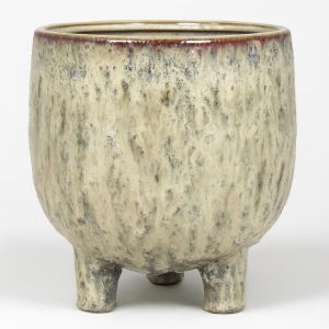 15.318 Pot op voet sierra creme 11 cm