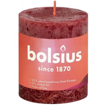 Bolsius rustiek Stompkaars Rood
