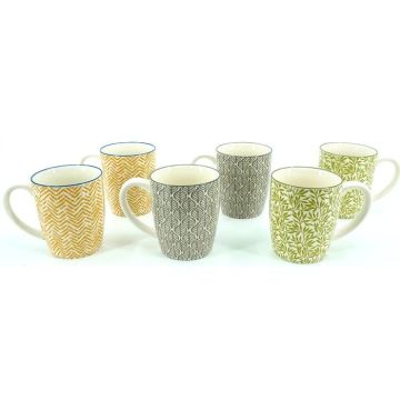 Beker keramiek 320ml set of 6