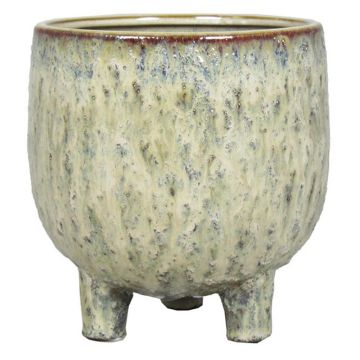15.318 Pot op voet sierra creme 11 cm