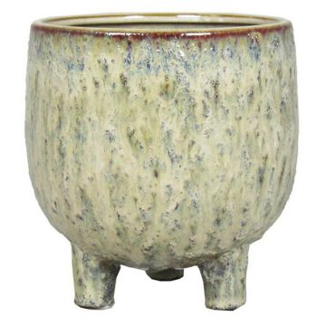 15.318 Pot op voet sierra creme 11 cm