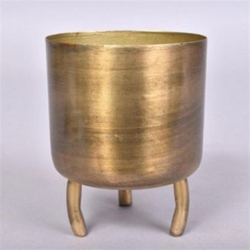 20203_dobra pot oud goud metaal 10x12cm