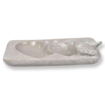 18124_vogel drinkschaal hart dubbel 30x18x4cm