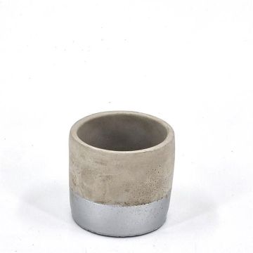 Betone pot met silver randje 10 cm