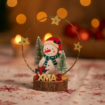 Kerstfiguur Sneeuwman Ø 15cm Studio