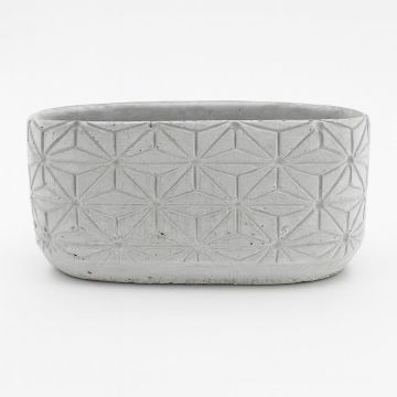 Oval geometric planter Studio White