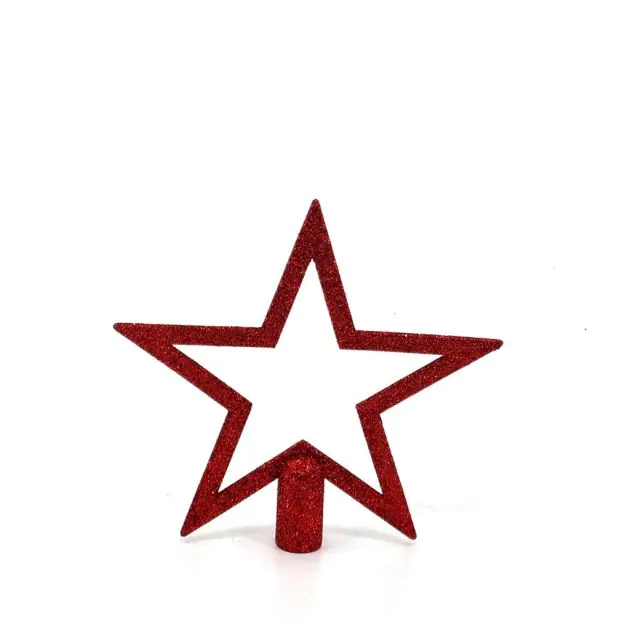 Piek Kerstboom Ster Rood Ø 20 cm